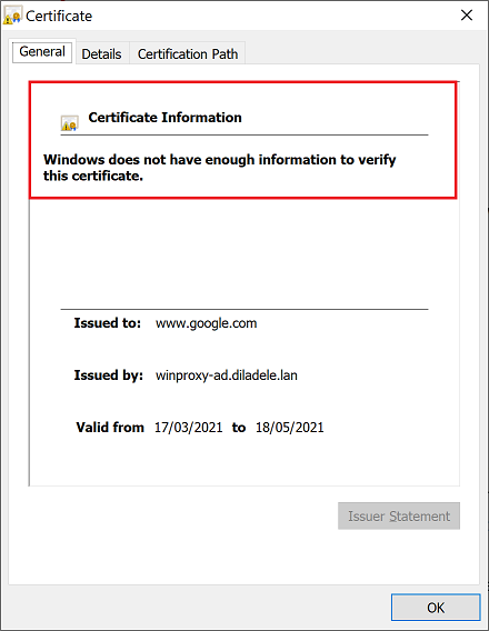 Certificate Invalid